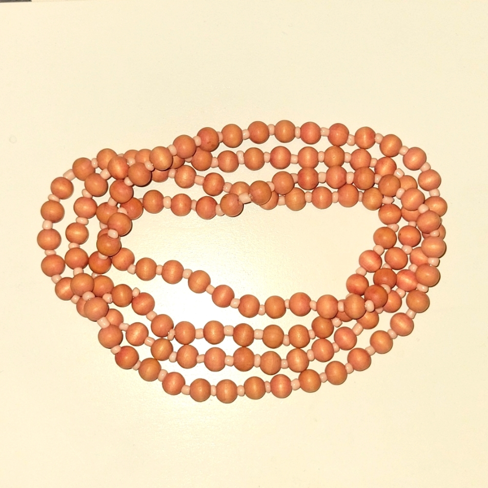 Long Pale Pink Necklace